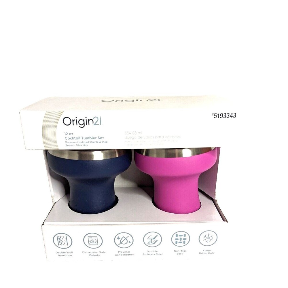 Origin21 12 ounce cocktail tumbler set new in box